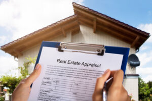 Person Filling Real Estate Appraisal Form